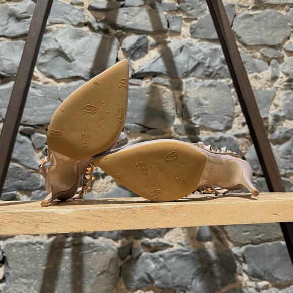 Valentino Poudre Leather Rockstud Caged Pumps - Picture 7 of 10